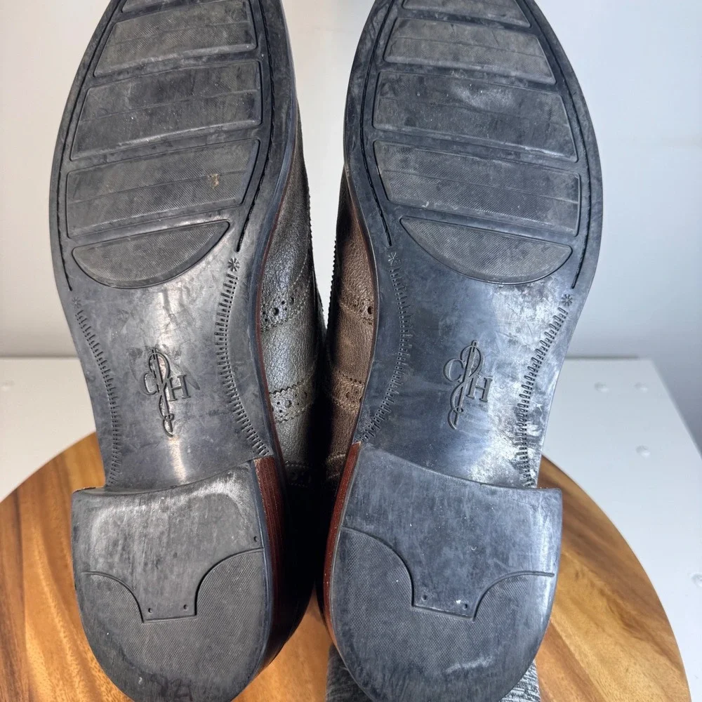 Cole Haan Mens Wingtip Oxfords Brown Leather Grand OS Lace Up Dress Shoes Sz 15M